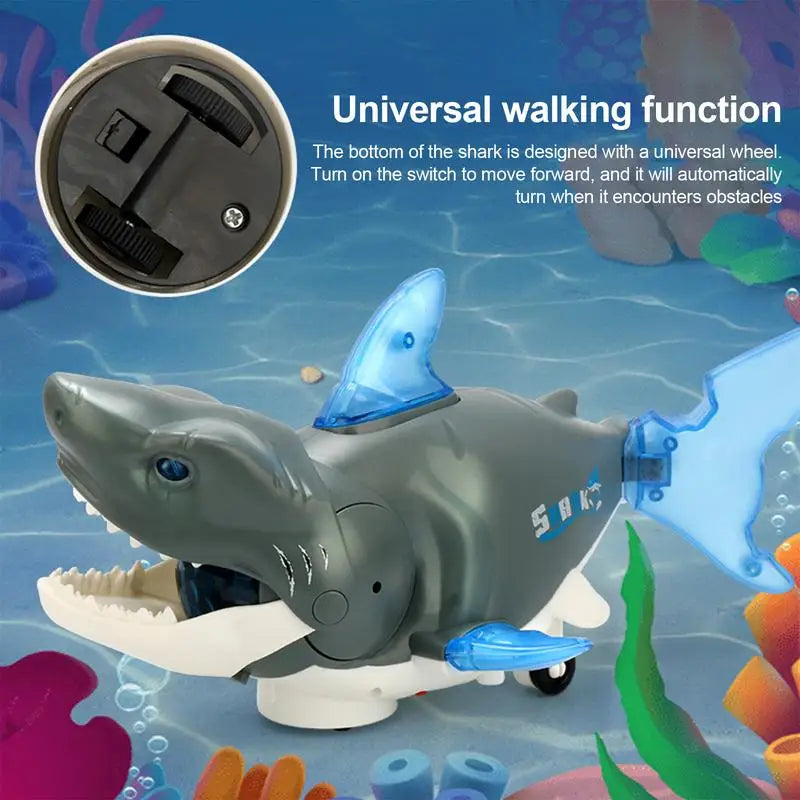 Musical Shark Toy with Light and Music, High Simulation Musical Shark, Robots Fish Electric Toy, Animal Shark Doll Lighted Shark With Sound