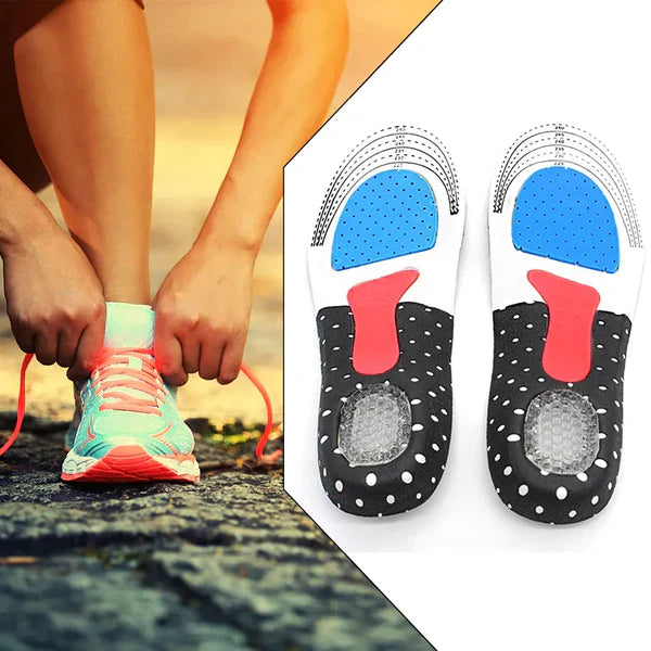 Set of 2 Cuttable Silicone Shoe Insoles, Men Women Orthotic Arch Support Sport Shoe Pad, Soft Running Insert Shoe Pad, Silicone Gel Insoles For Feet, Arch Support Shoe Pad, Flash Drying Foot Care Pads