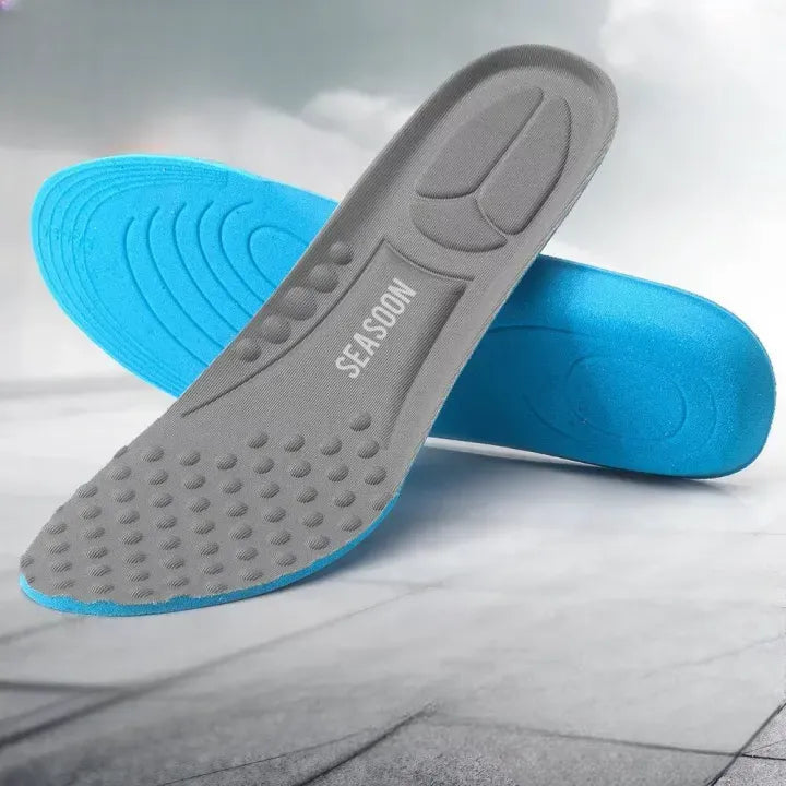 Shock Absorbing Insoles, Full Length Massage Cushion Insoles, Boot Replacement Inserts Shoe, Arch Support Heel Cushion, Unisex Foot Care, Foot Massage Breathable Shoe Soles, Relief Insoles for Working Daily Use, Comfortable Replacement Shoe Insole
