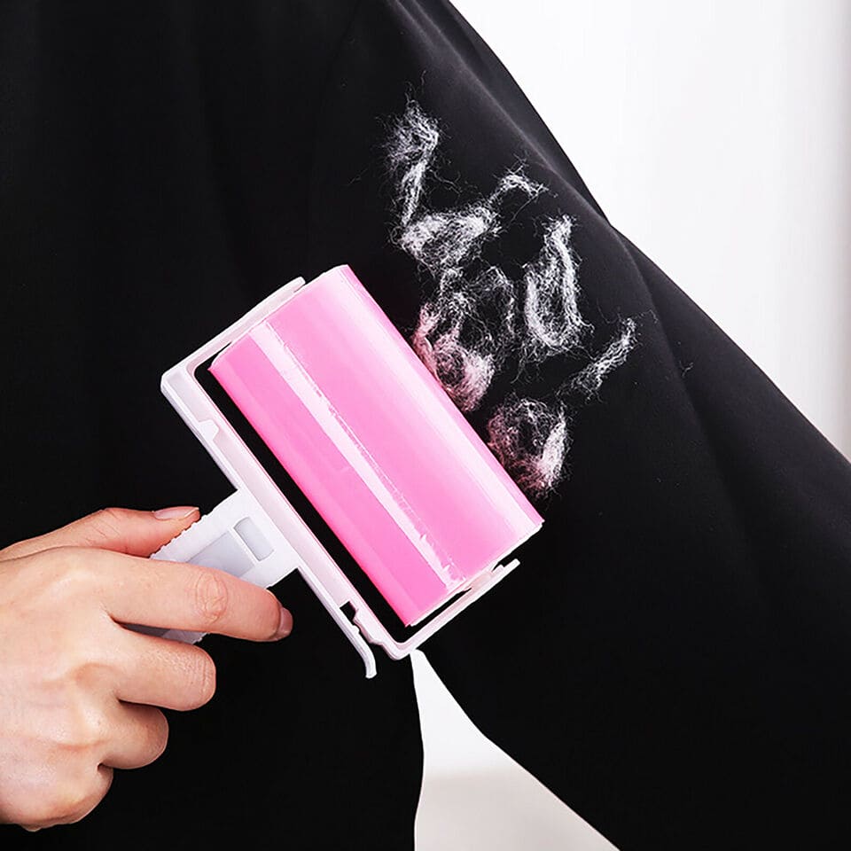 Boo's Washable Lint Roller, Reusable Washable Brush, Fluff Cleaner Sticky Lint Roller, Travel Dust Picker Cleaner Remover, Reusable Clothes Hair Sticky Roller with Cover, Sticky Roller Sucking Dust Hair, Clothes, Wool Dust, Fluff Pet Hair