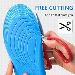 Shock Absorbing Insoles, Full Length Massage Cushion Insoles, Boot Replacement Inserts Shoe, Arch Support Heel Cushion, Unisex Foot Care, Foot Massage Breathable Shoe Soles, Relief Insoles for Working Daily Use, Comfortable Replacement Shoe Insole