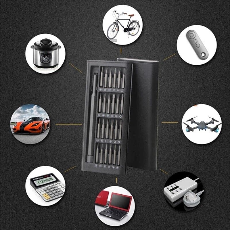 24 In 1 Screwdriver Set, Manual Precision Magnetic Screw Driver Bits, Smart Dismountable Driver DIY Kit, Portable Magnetic Repair Bits, Mini Pocket Screwdriver Set With Case