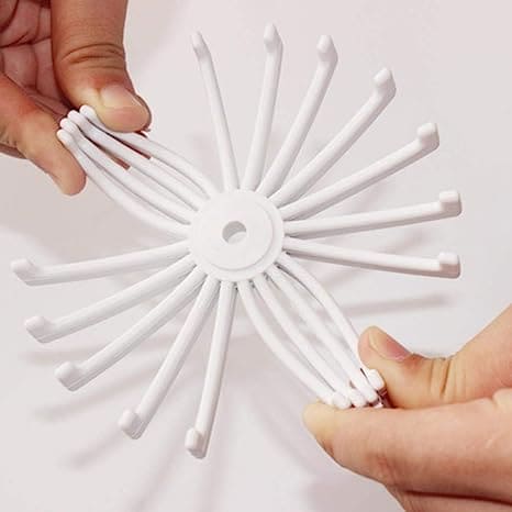 Tie Hanger, Twirl Tie Rack Holder, 20 Claw Rotating Scarf Hangers, Belt Scarves Hooks Hanger, Clothing Accessory Hanging Hook, Adjustable Tie Racks for Closet Organizer, Plastic Portable Tie Rack For Closets