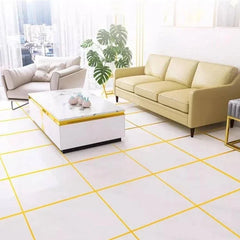 Metallic Floor Sealing Sticker, Tile Tape Sticker, Self Adhesive Sealing Foil Strips, Background Wall Home Decoration Caulk Tape,  Waterproof Seam Wall Stickers, Decoration Tape For Home Floor Tiles, Wall Decor, Gold Foil Self Adhesive Tile Stickers Tape