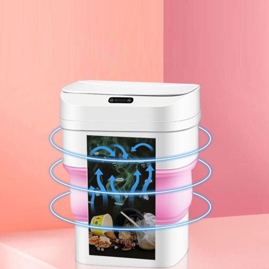 Smart Trash Can With Lid, Touchless Automatic Motion Sensor Trash Bin, Foldable Mini Trash Can, Collapsible Trash Bin, Creative  Household Bathroom Garbage Storage Box, Waste Bin Garbage Can