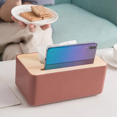 Tissue Box With Mobile Stand, Home Kitchen Paper Holder, Napkin Storage Box, Table Napkins Holder, Napkins Dispenser Container, Desktop Paper Organizer