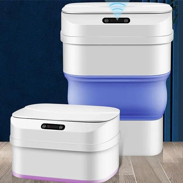 Smart Trash Can With Lid, Touchless Automatic Motion Sensor Trash Bin, Foldable Mini Trash Can, Collapsible Trash Bin, Creative  Household Bathroom Garbage Storage Box, Waste Bin Garbage Can