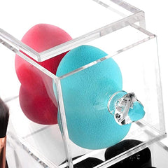 Pearl Acrylic Makeup Brushes Holder, Lipstick Nail Polish Jewelry Display Holder, Transparent Cosmetic Organizer Box, Clear Cosmetic Organizer With Lid Drawer, Multifunctional Makeup Brush Holder, Drawer Lipstick Makeup Brushes Holder