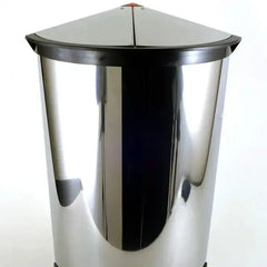 Triangle Trash Can, Butterfly Pedal Waste Bin, 12L Household Trash Solution, Stainless Steel Recycling Bins, Kitchen Bathroom Trash Collector