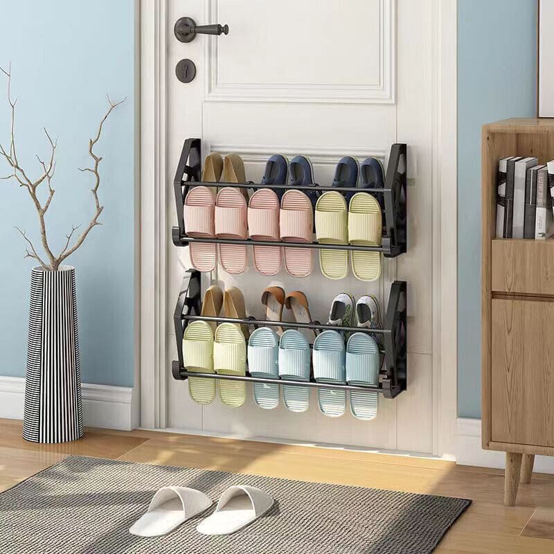 Over The Door Shoe Rack, Household Bathroom Slipper Racks, 3 In 1 Slipper Drainage Rack, Shoe Organizing Shelf, Save Space Shelf, Wall Mounted Stainless Steel Shoe Racks, Home Bathroom Kitchen Slipper Rack